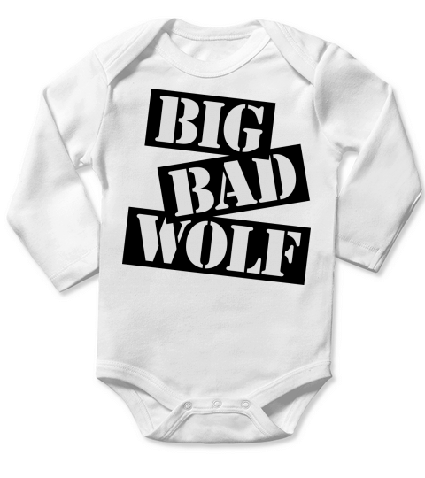 big bad wolf quote Long Sleeve Baby One-Piece