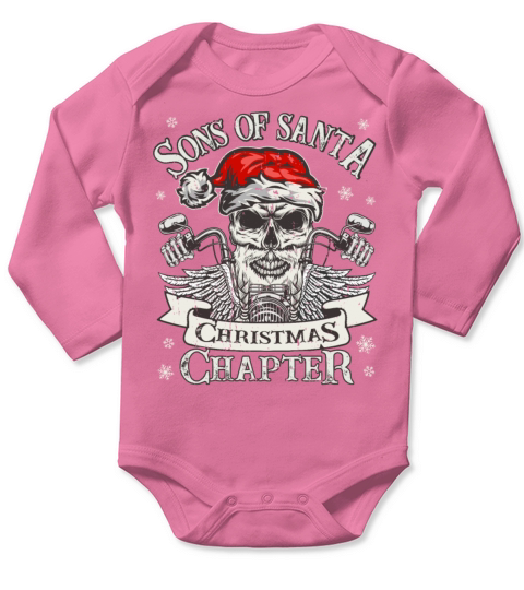 Biker Sons of Santa - Viking Motorcycle Christmas Long Sleeve Baby One-Piece