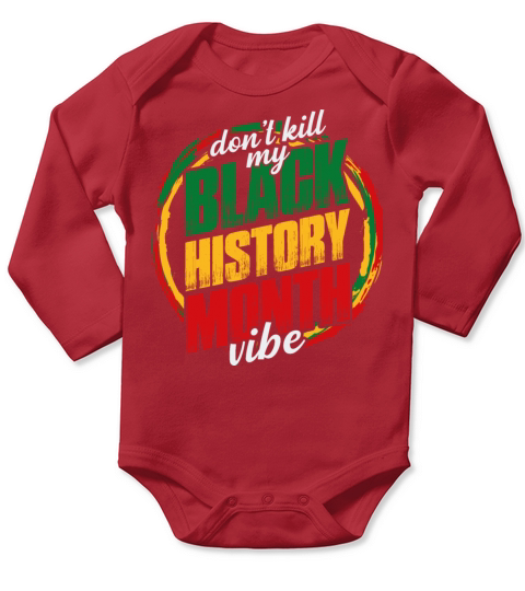 Black History Month African American Long Sleeve Baby One-Piece