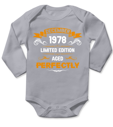 December 1978 Vintage Birthday Present Long Sleeve Baby One-Piece