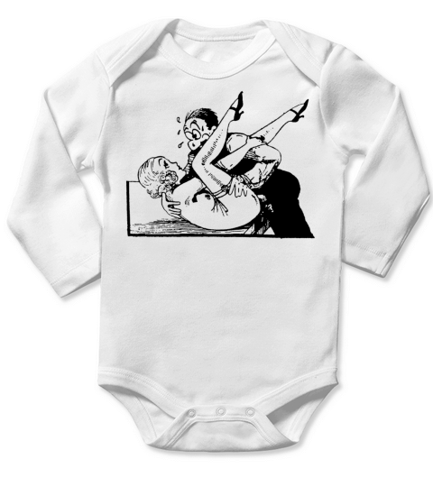 Dirty Little Comics - Tijuana Bibles - Vintage Art Long Sleeve Baby One-Piece