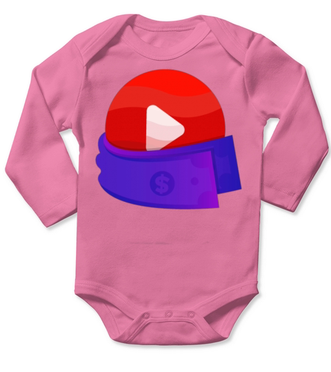 funny icon make money youtuber video youtube Long Sleeve Baby One-Piece