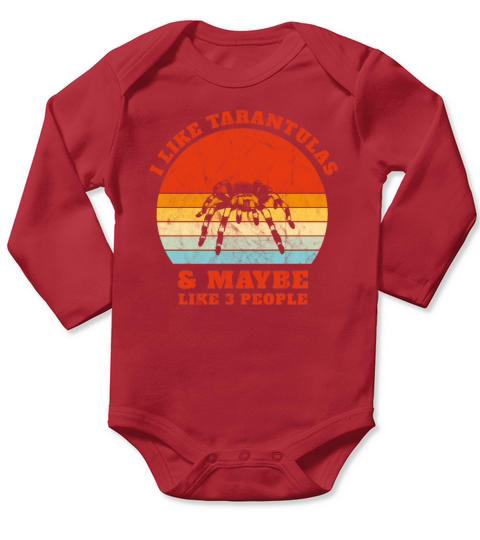 I Like Tarantulas Vintage Sunset Cute Womens Tara Long Sleeve Baby One-Piece