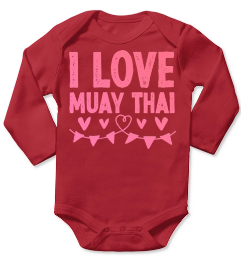 I love Muay Thai Long Sleeve Baby One-Piece