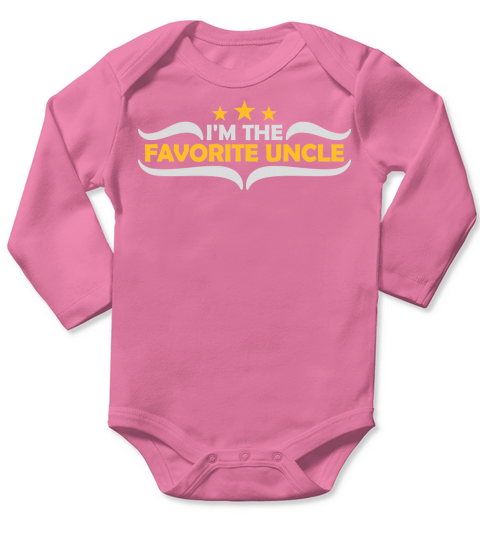 im the favorite uncle Long Sleeve Baby One-Piece