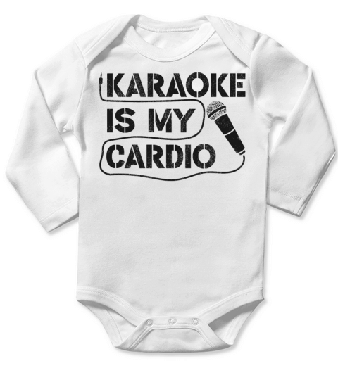 Karaoke Singer Vintage Karaoke Is Long Sleeve Baby One-Piece