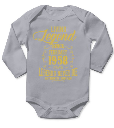 Living Legend since February 1958 Long Sleeve Baby One-Piece