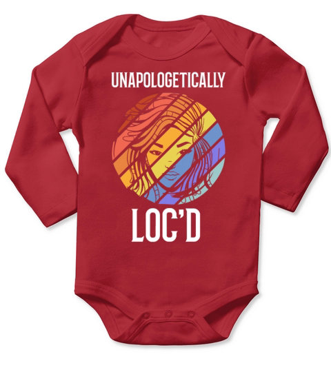 Locd Up Afro Hair Black American African Girl Long Sleeve Baby One-Piece