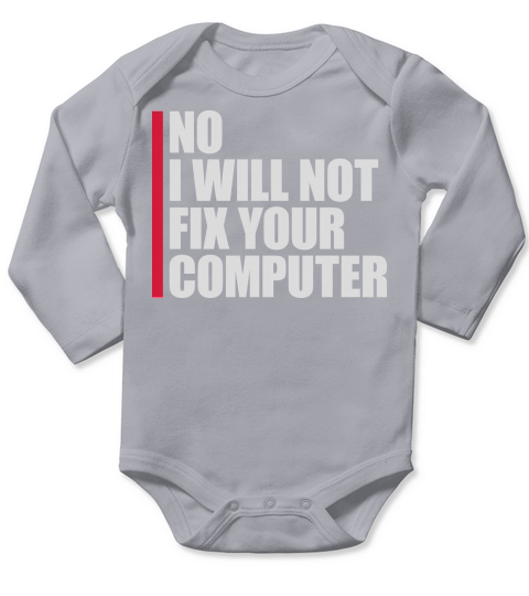 not fix your computer Long Sleeve Baby One-Piece