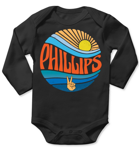 Phillips Shirt Vintage Sunset Phillips Groovy Tie Long Sleeve Baby One-Piece