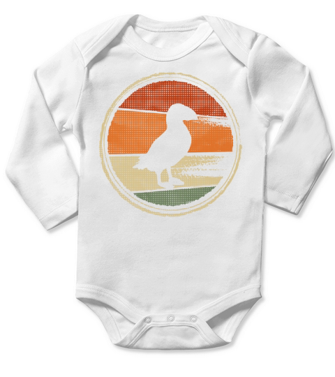 Puffin Vintage Bird Seabird Puffins Long Sleeve Baby One-Piece