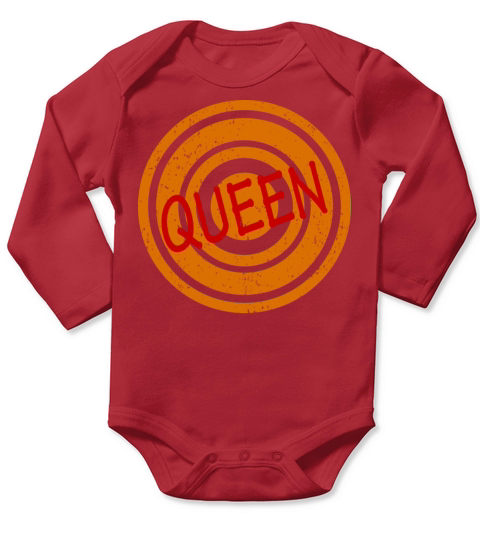 Queen Red Word Long Sleeve Baby One-Piece