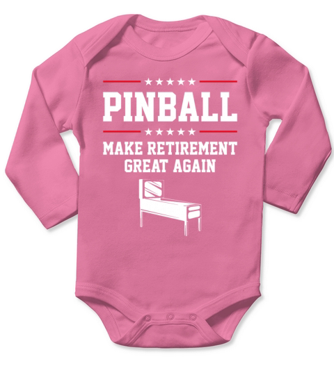 Retro Pinball Arcade Game Lovers Vintage Lifestyle Long Sleeve Baby One-Piece