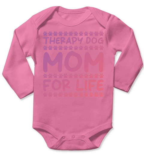 Therapy Dog Mom Long Sleeve Baby One-Piece