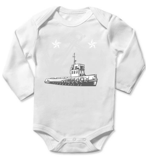 Tugboat Quote For A Tug Captain Tug Life Long Sleeve Baby One-Piece