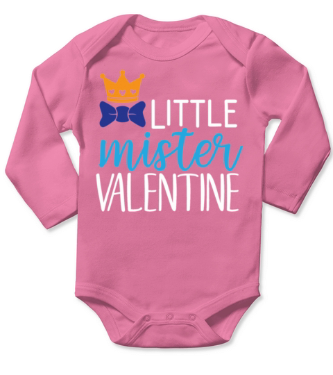 Valentimes Day Little Mister Valentine Valentine D Long Sleeve Baby One-Piece