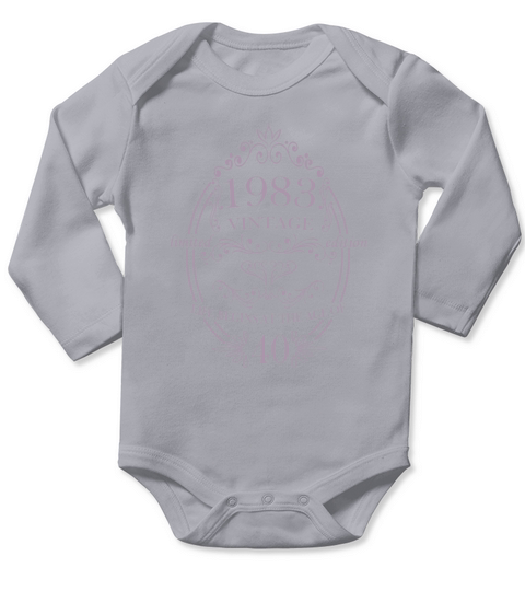 Vintage 1983 40th Birthday 40 Year Old Women Long Sleeve Baby One-Piece