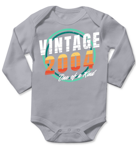 Vintage 2004 Shirt for Men Women 19 Year Old 19th Long Sleeve Baby One-Piece