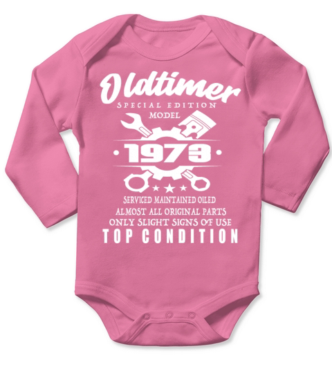 Vintage Special Edition Model 1973 Birthday Long Sleeve Baby One-Piece