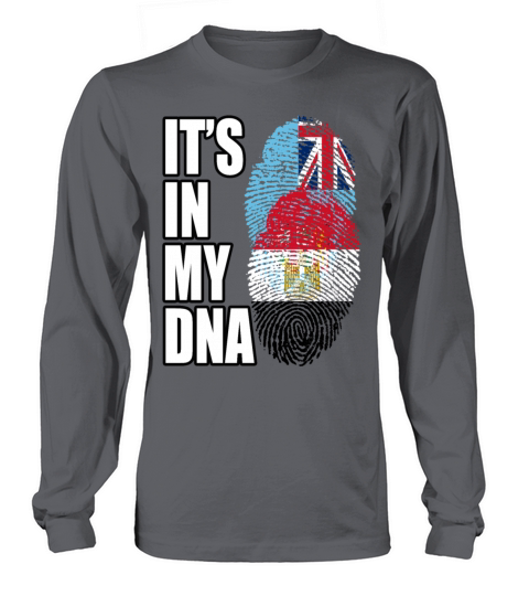 Fijian And Egyptian Mix Heritage DNA Flag Long sleeved Unisex