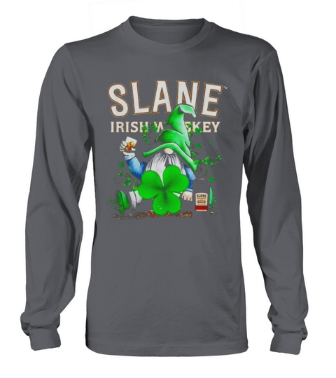 Gnome and Slane Irish Whiskey shamrock St Patrick’s Day shirt Long sleeved Unisex