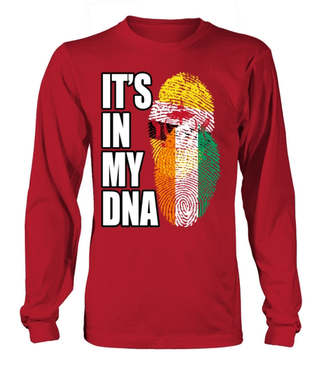 Ivorian And Bruneian Mix Heritage DNA Flag Long sleeved Unisex