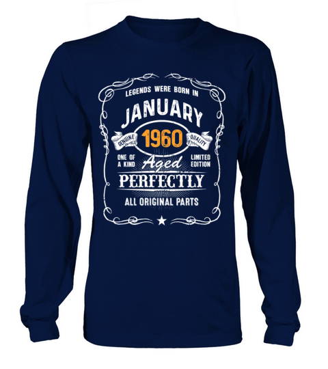 Legends Were Born In January 1960 Vintage Retro Long sleeved Unisex