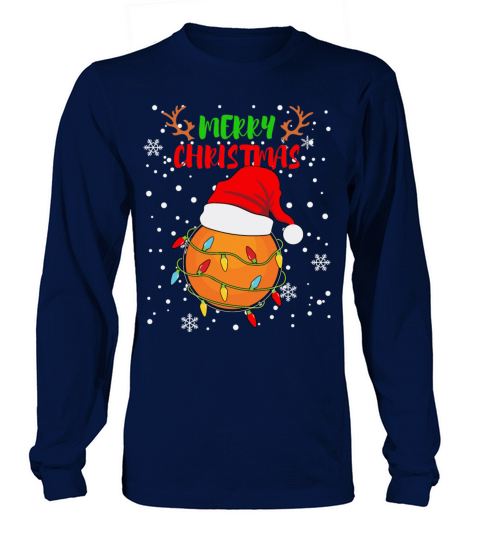 Pingpong Christmas Lights Santa Hat Long sleeved Unisex