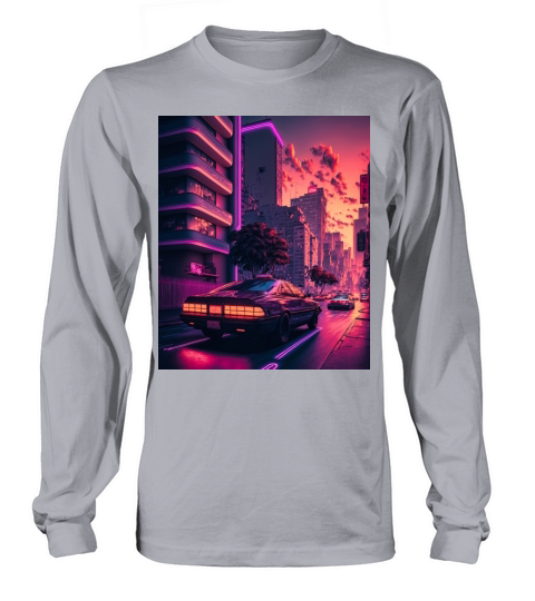 Synthwave Retrowave Design Long sleeved Unisex