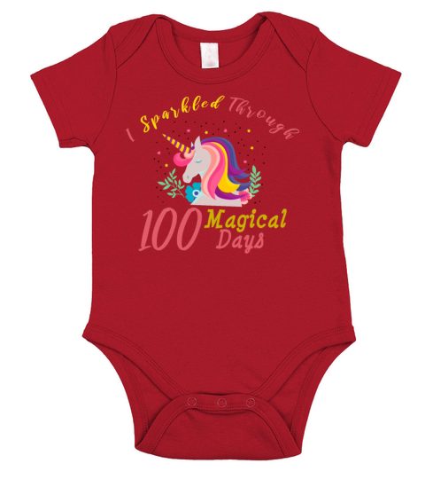 100 Days of School for Kindergarten Elementary Short Sleeve Baby One-Piece