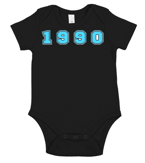 1990 Year Number Short Sleeve Baby One-Piece