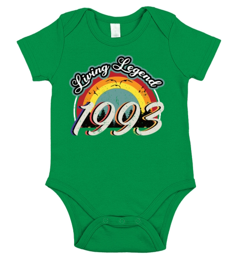 30th birthday vintage 1993 living legend 1993 Short Sleeve Baby One-Piece