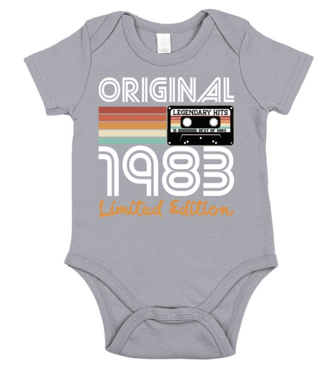 40th birthday vintage 1983 original 1983 Short Sleeve Baby One-Piece
