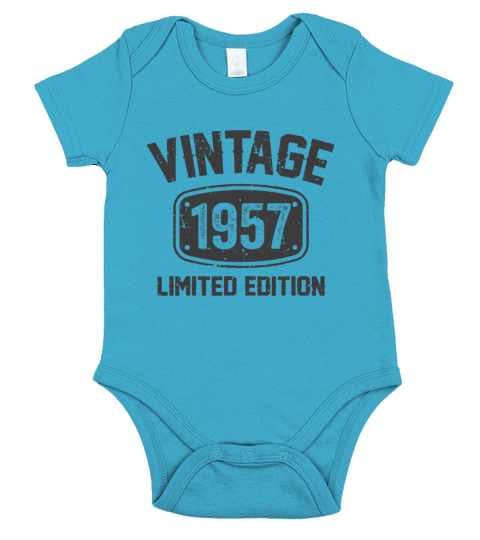 65 Years Old Vintage 1957 Limited Edition 65th Bir Short Sleeve Baby One-Piece
