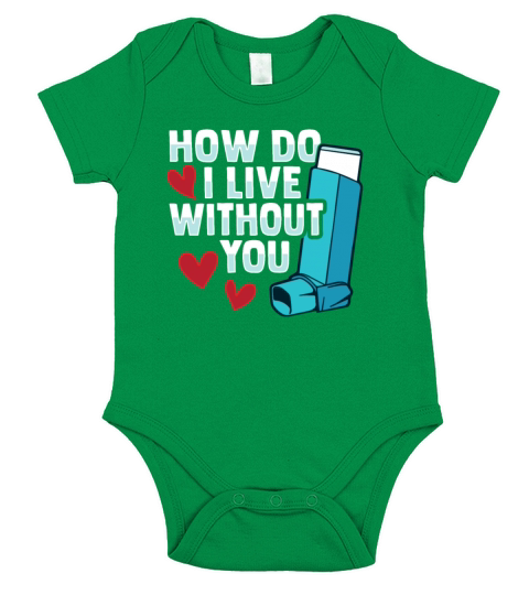 Albuterol Asthma Inhaler Design for an Asthmatic Short Sleeve Baby One-Piece