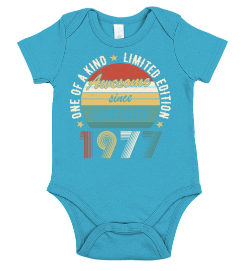 Awesome Since January 1977 Limited Edition Short Sleeve Baby One-Piece