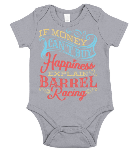 Barrel Racer Quote Funny Money Hap Ess Horse Barre Short Sleeve Baby One-Piece