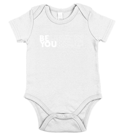 Believe in yourself - positive Short Sleeve Baby One-Piece