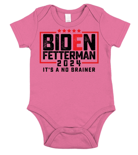 Biden Fetterman 2024 Vintage Short Sleeve Baby One-Piece