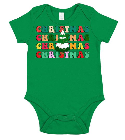 Christmas Short Sleeve Baby One-Piece