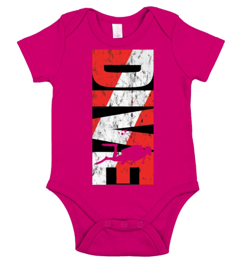 Dive Flag Over Quote Vintage Worn Scuba Diving Fla Short Sleeve Baby One-Piece