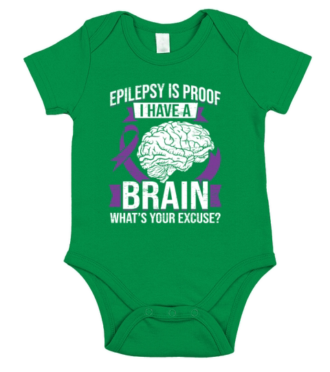 Epilepsy Brain Purple Ribbon Epileptic Epilepsy Short Sleeve Baby One-Piece