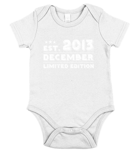 Est December 2013 - Birthday Present - Vintage Short Sleeve Baby One-Piece