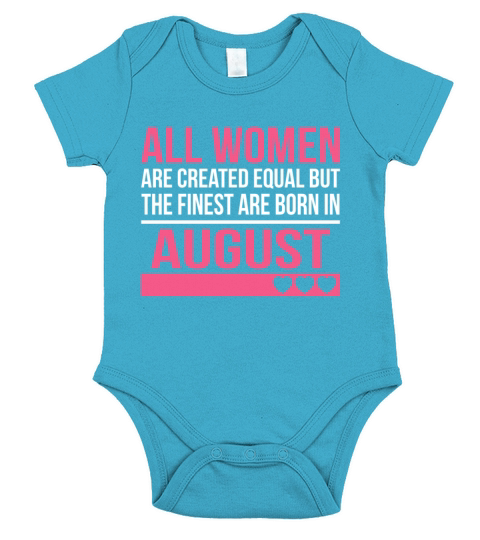 Finest Women Are Born In August Birthday Gift Short Sleeve Baby One-Piece