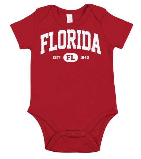 Florida Retro Vintage Florida Short Sleeve Baby One-Piece