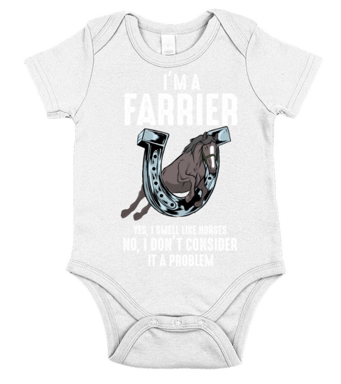 Funny Quote Farrier Hero Horseshoe Hoof Trimming E Short Sleeve Baby One-Piece
