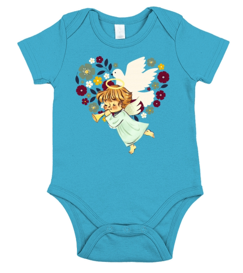 Heavenly Angel Vintage Short Sleeve Baby One-Piece