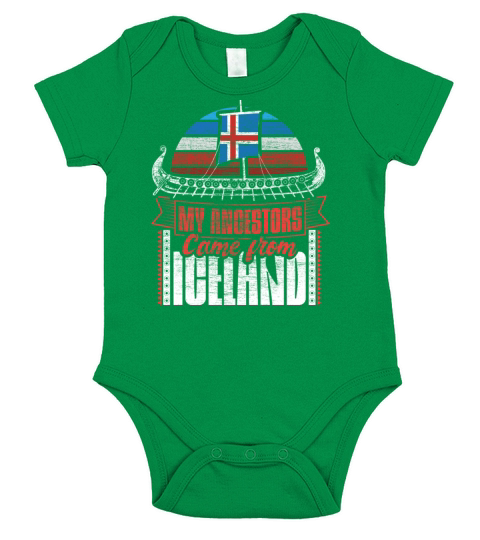 Iceland Icelandic Origin Gift Short Sleeve Baby One-Piece