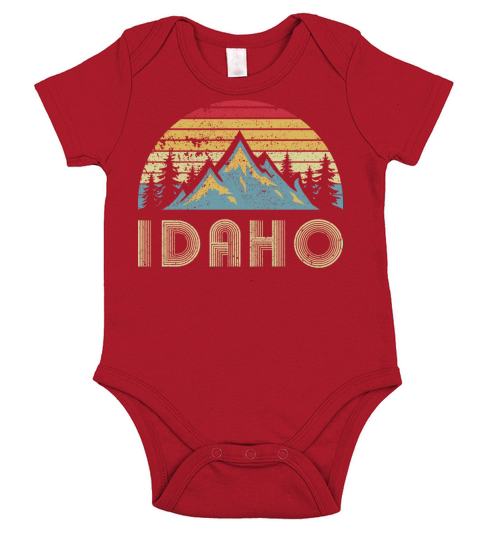 Idaho Retro Vintage Mountains Cam g Hiking Short Sleeve Baby One-Piece