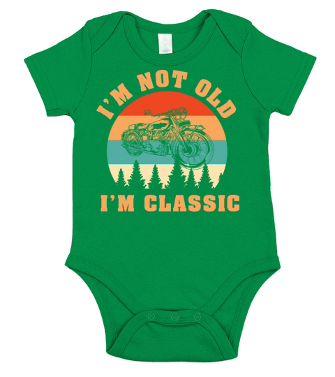 Im Not Old Im Classic - Motorcycle Short Sleeve Baby One-Piece